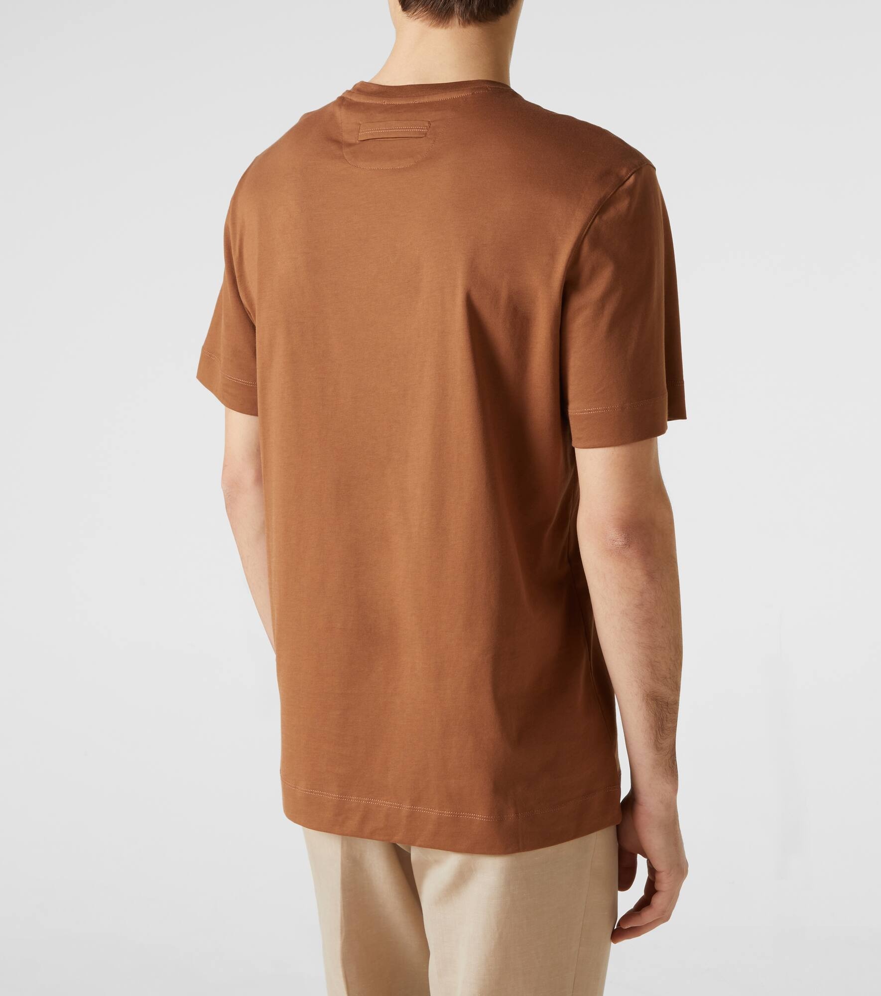 Logo embroidered cotton jersey T-shirt - 4