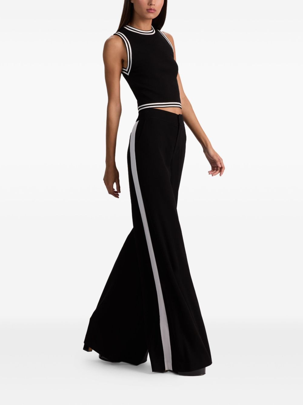 Nessi side-stripe palazzo pants - 3