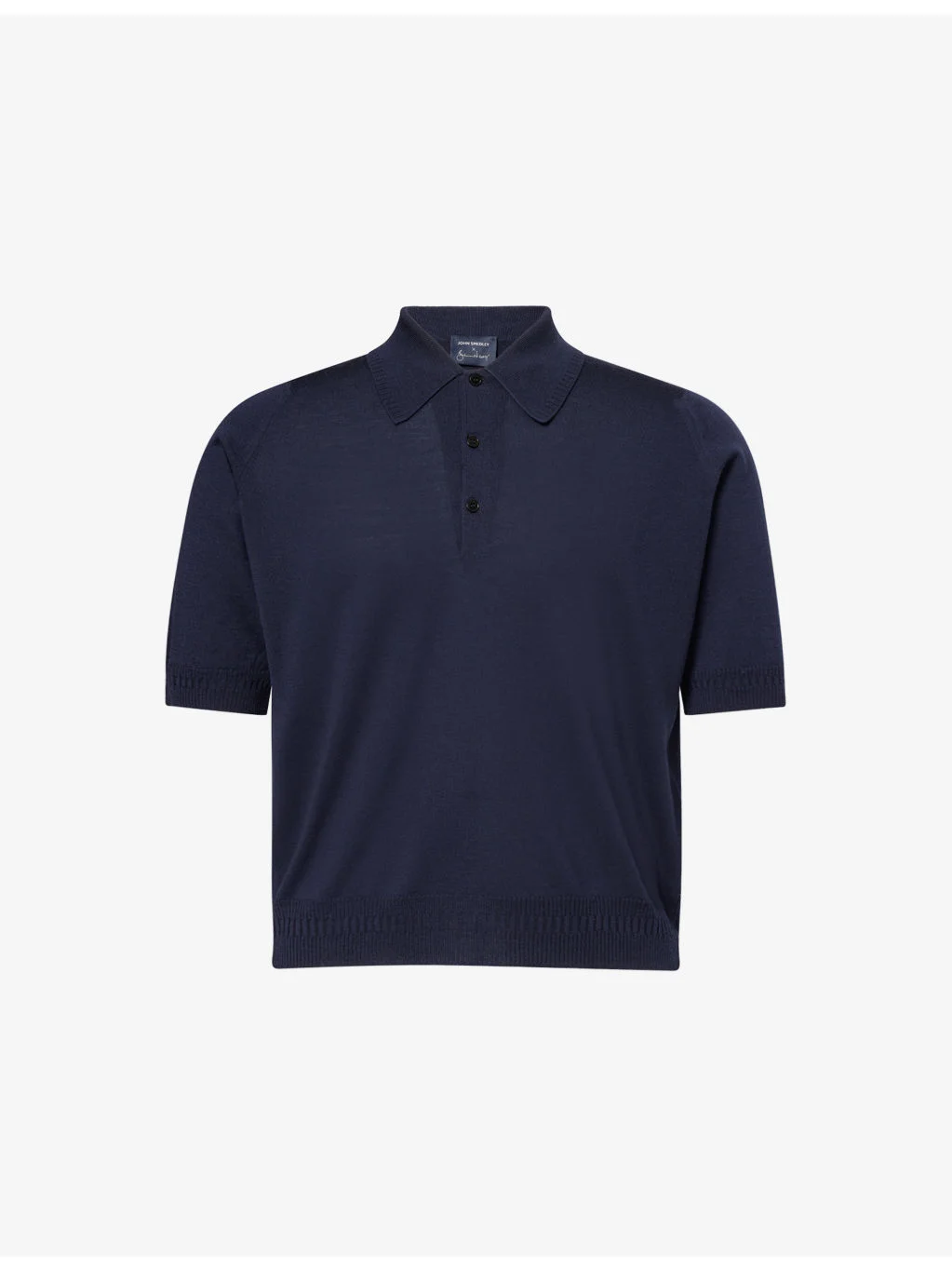 John Smedley X Bill Nighy Short-Sleeve Merino Wool Polo Shirt - 1