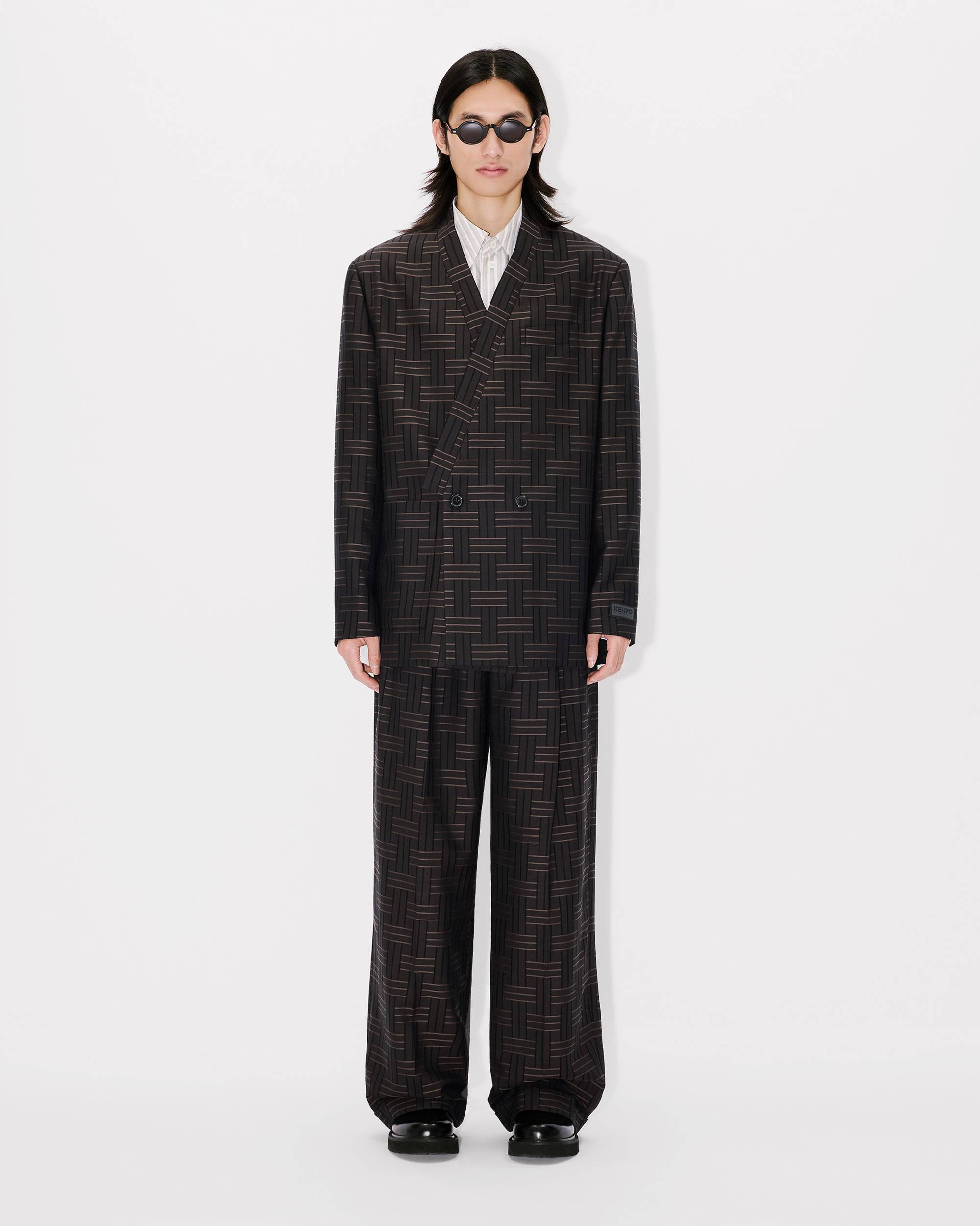 'KENZO Weave' pleated tailored pant - 3