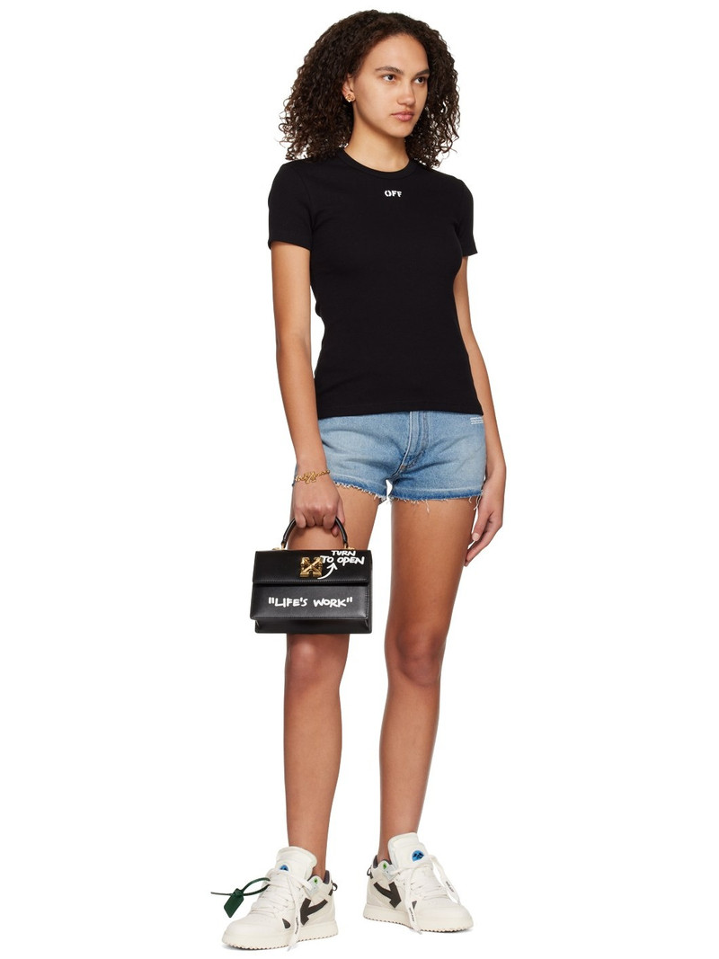 Off-White Blue Corporate Denim Shorts outlook