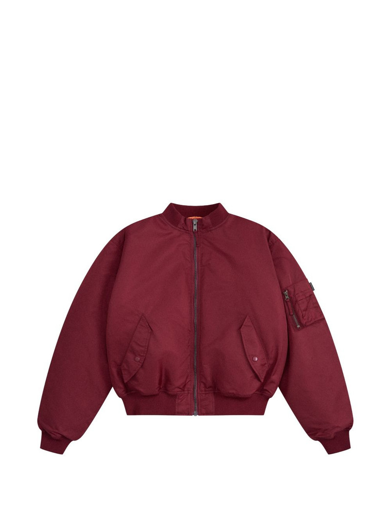 padded pocket-detail bomber jacket 1