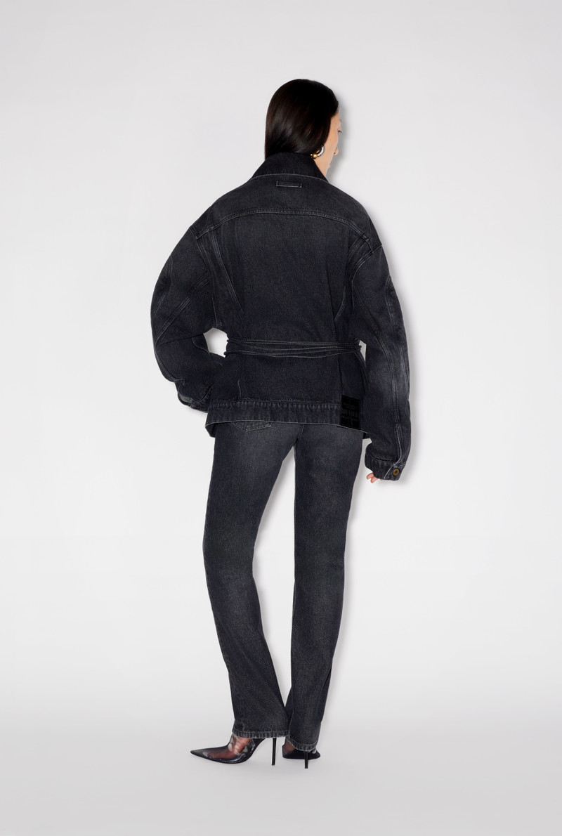 블랙 LACE-UP DENIM JACKET 2