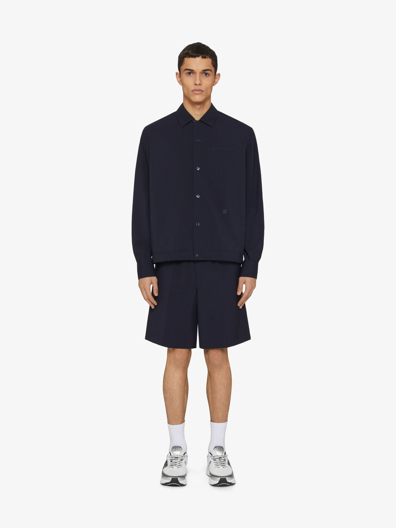 Givenchy OVERSHIRT IN WOOL POPLIN WITH 4G DETAIL outlook