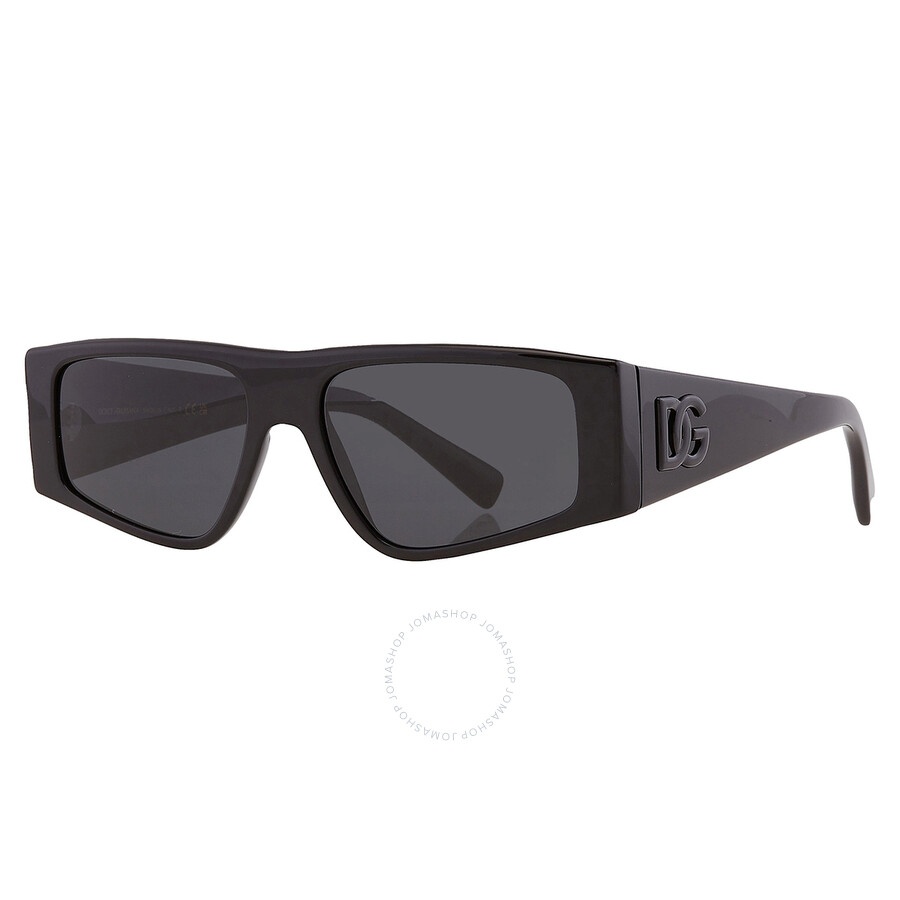 Dolce and Gabbana Dark Grey Rectangular Men's Sunglasses DG4453 501/87 55 - 2