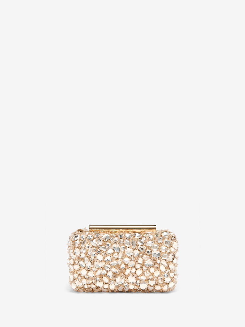 Crystal Embroidery T-Bar Box Clutch 4