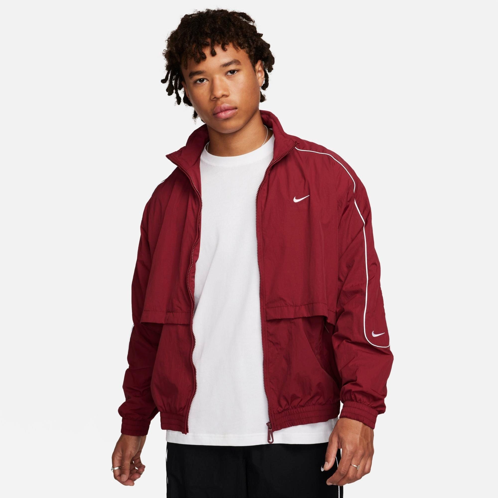 MEN'S NIKE SPORTSWEAR SOLO SWOOSH WOVEN TRACK JACKET - 1