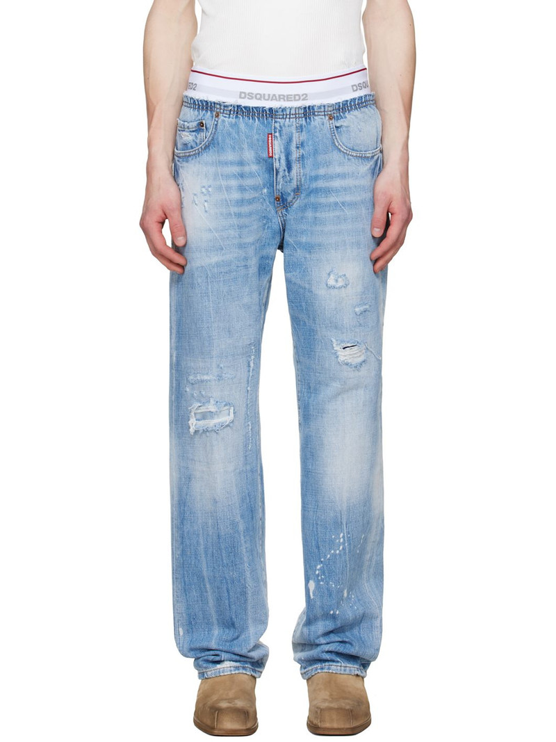 Blue Light Wash Jogger Jeans 1