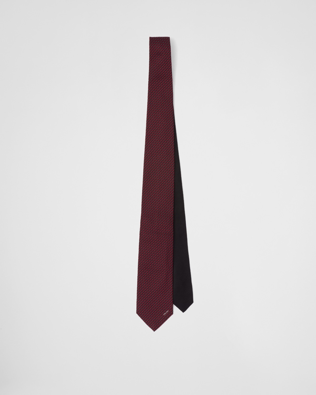 Micro-print silk tie - 1