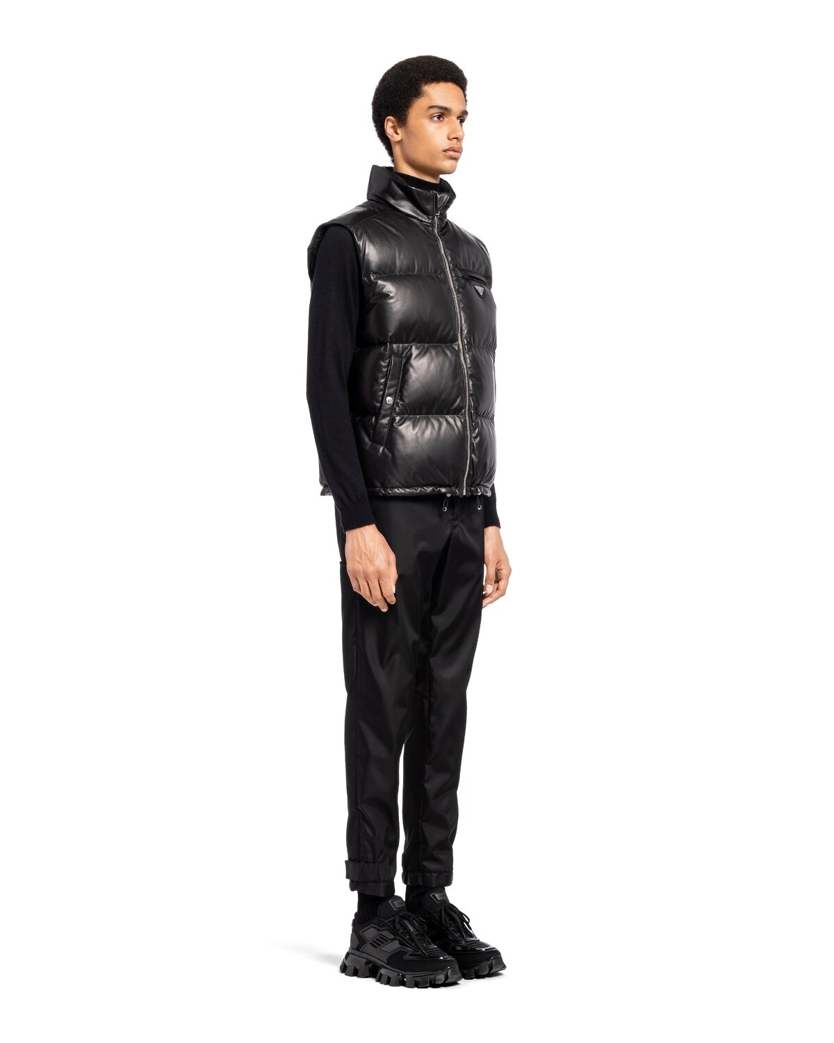 Padded nappa leather vest - 3