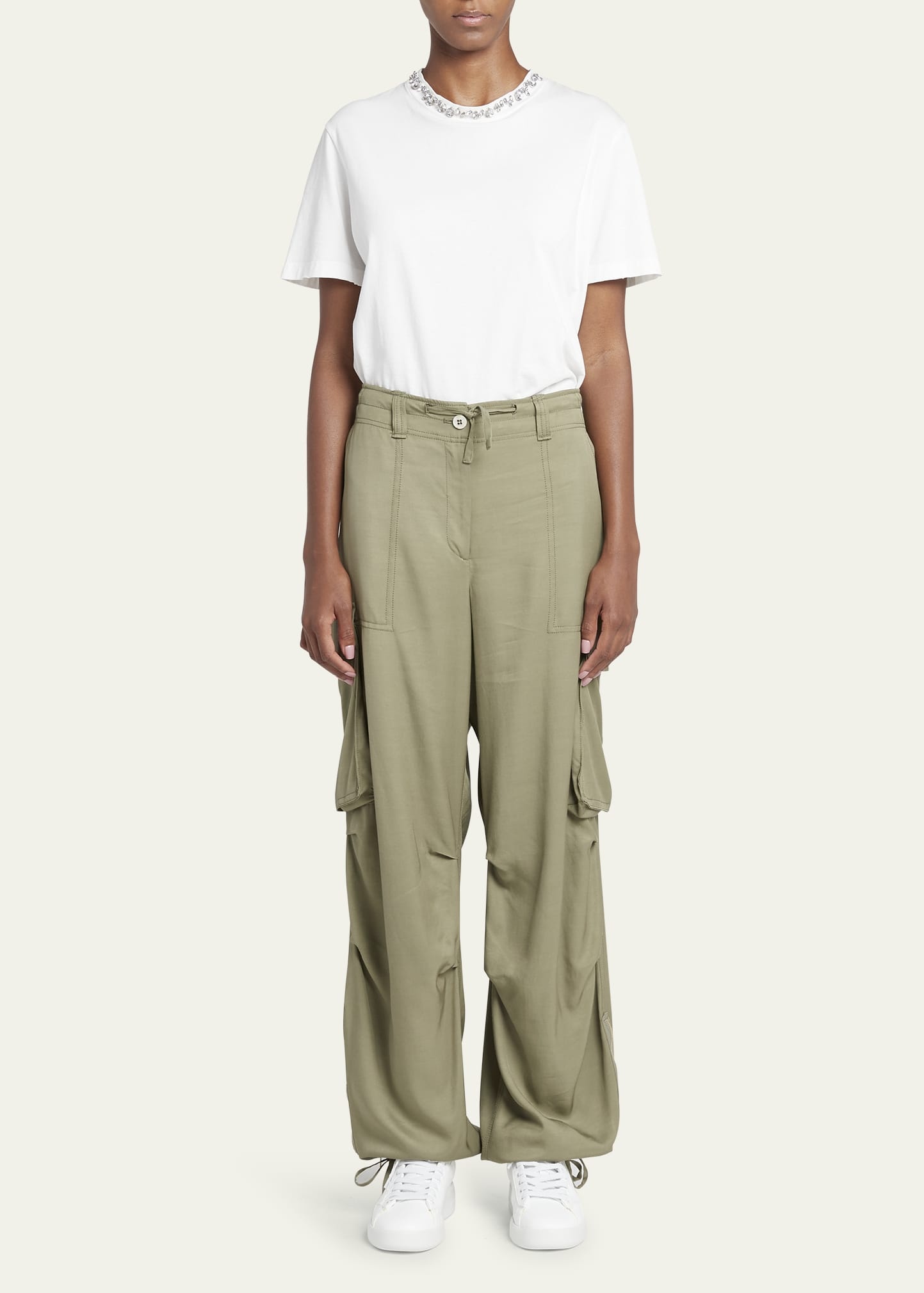Journey Wide-Leg Drawstring Cargo Pants - 2
