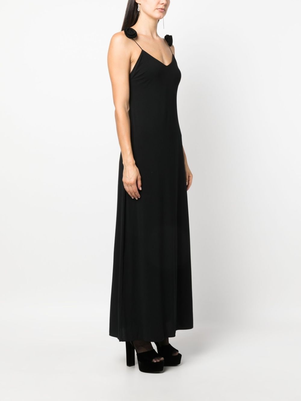 floral-appliquÃ© maxi dress - 3