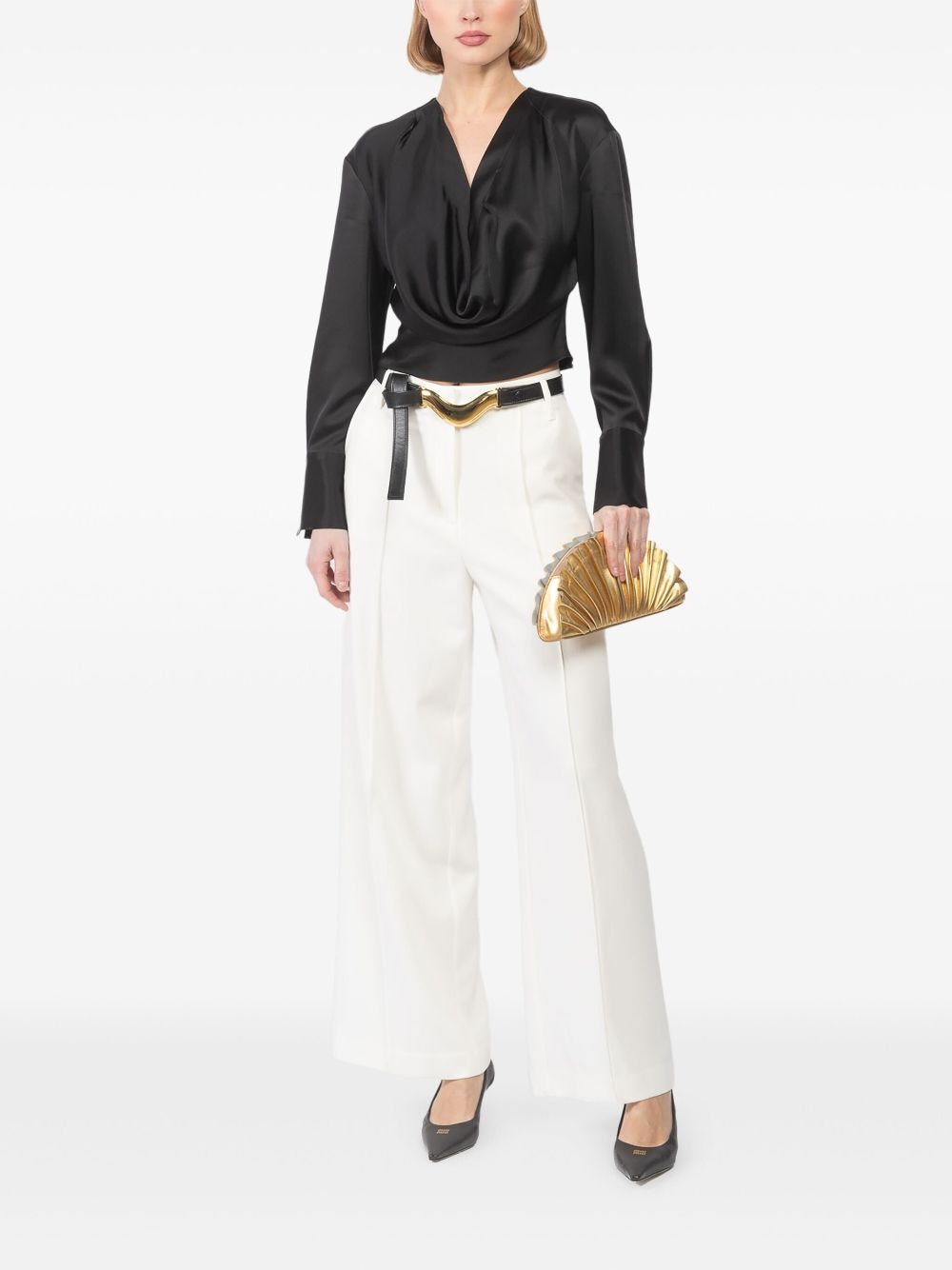 draped blouse - 2