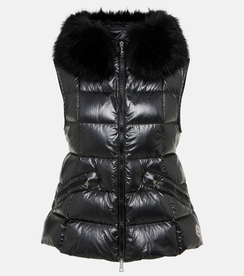 Anse shearling-trimmed down vest - 1