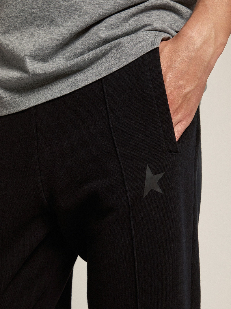 Golden Goose Men's black joggers with star on the front outlook
