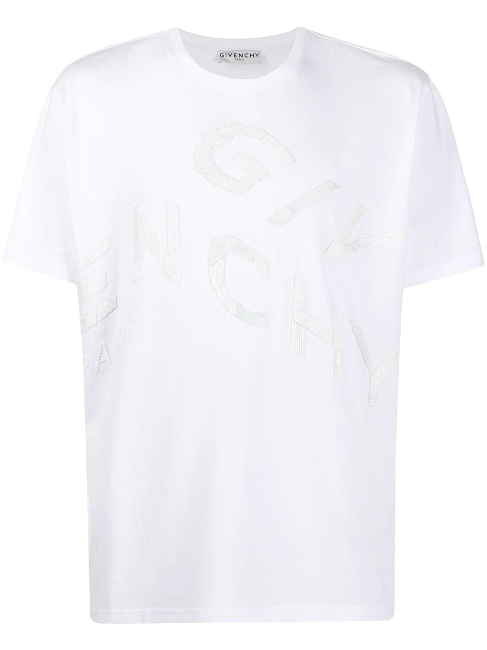 refracted oversized embroidered logo T-shirt - 1