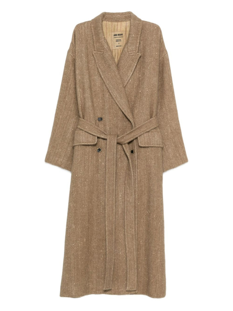 double-breasted belted coat 1
