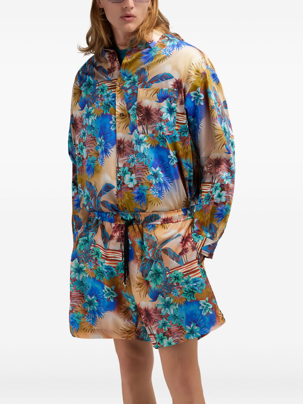 tropical-print shirt - 3