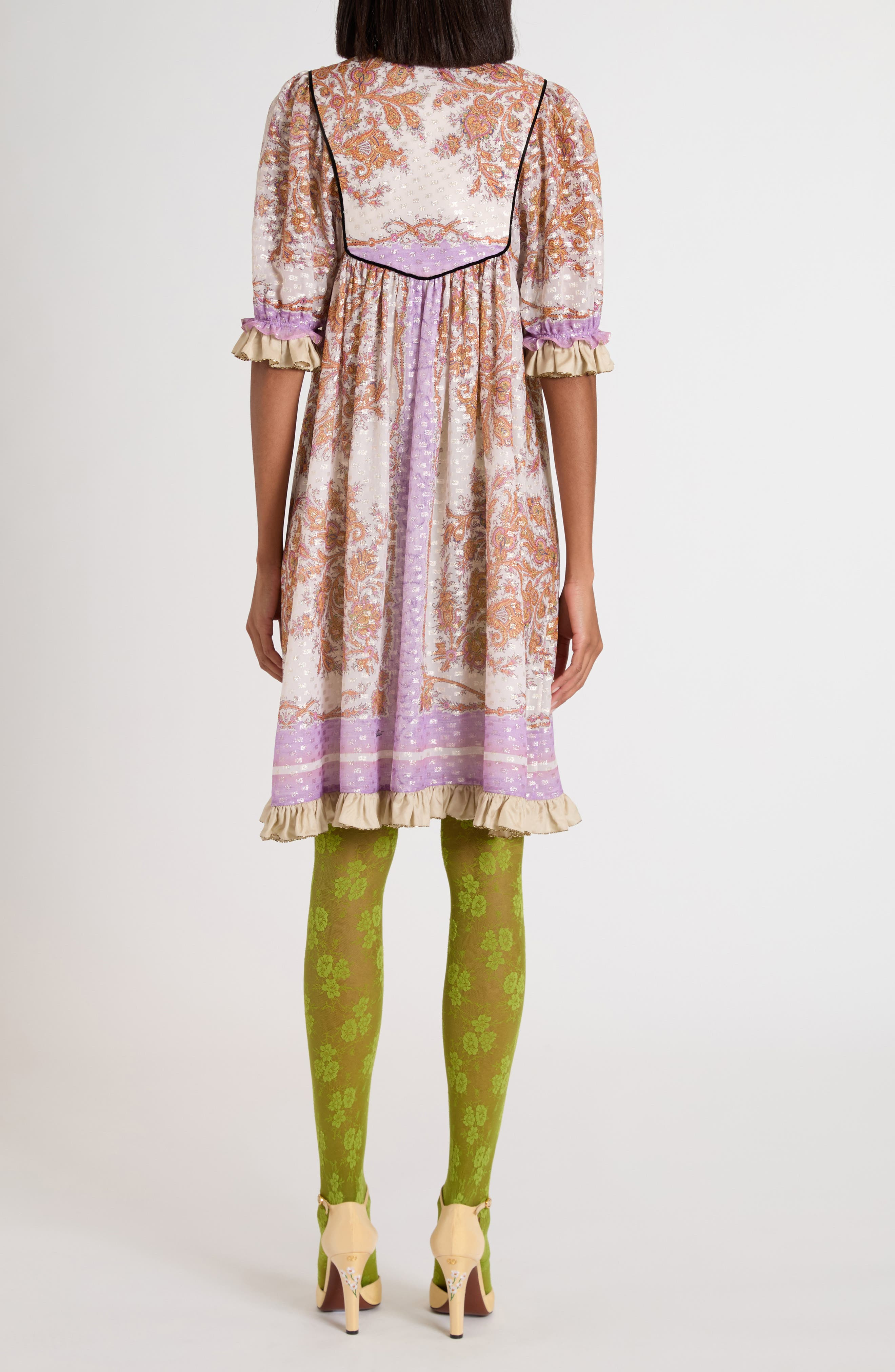 Valentino Garavani Embroidered Voyage Imaginaire Silk Georgette Dress in Purple Multi at Nordstrom - 2
