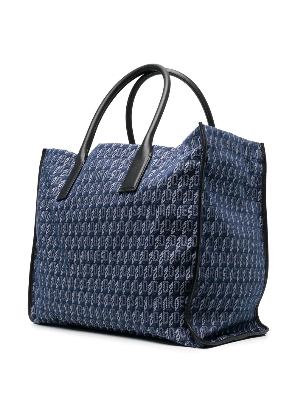 logo-print leather tote bag - 3