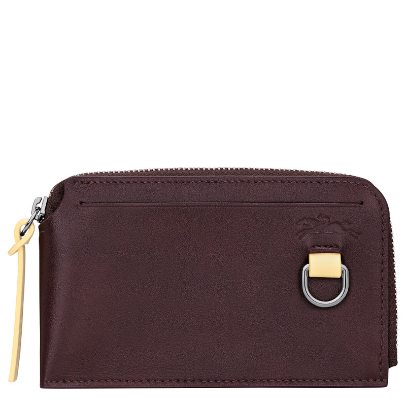 Longchamp Pocket Card holder Mocha - Leather 1