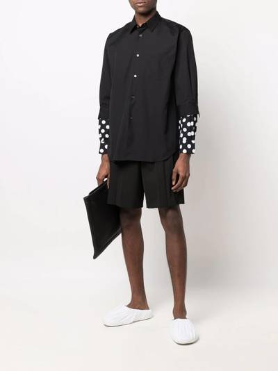 Comme des Garçons SHIRT polka-dot print sleeve shirt outlook