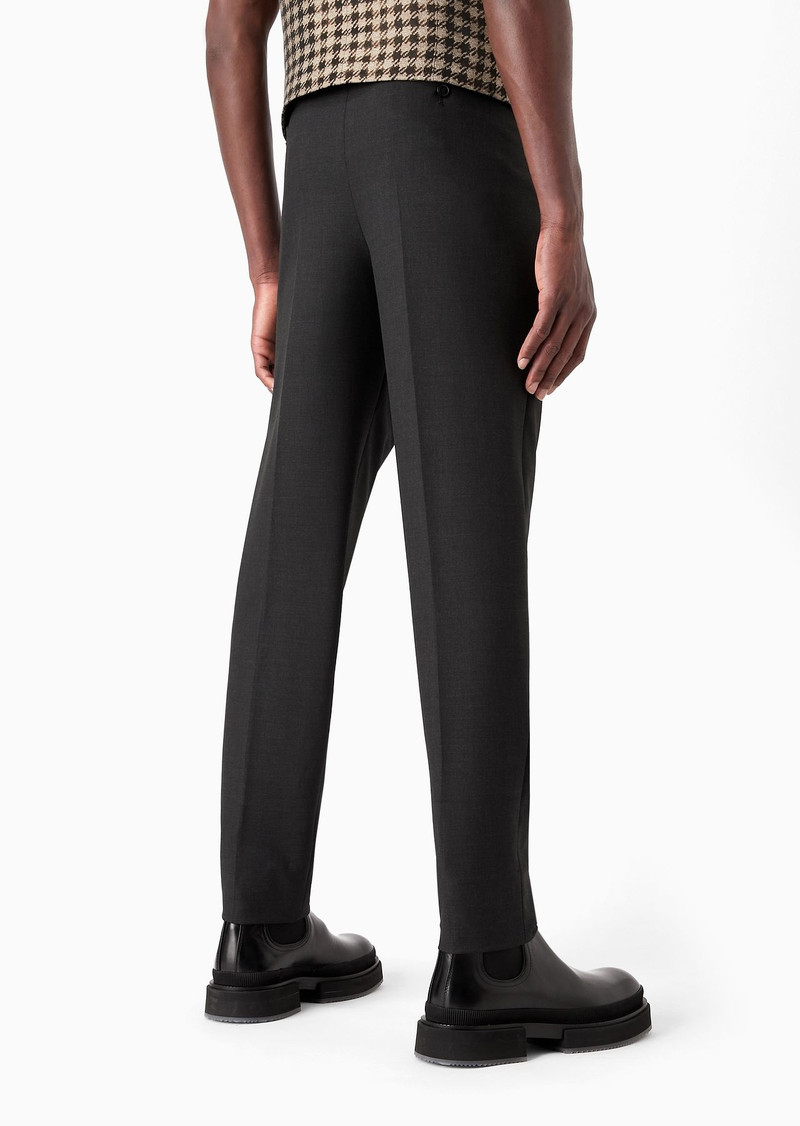 Double-darted trousers in stretch technical canvas 3