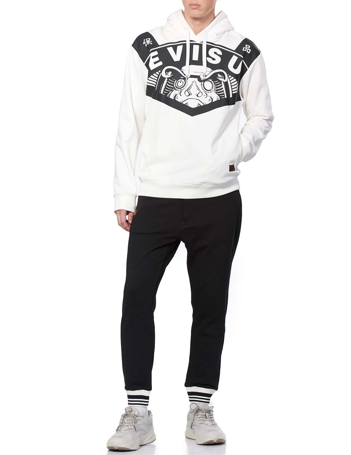 HYBRID SWEATPANTS WITH EVISU GIANT PRINT - 6