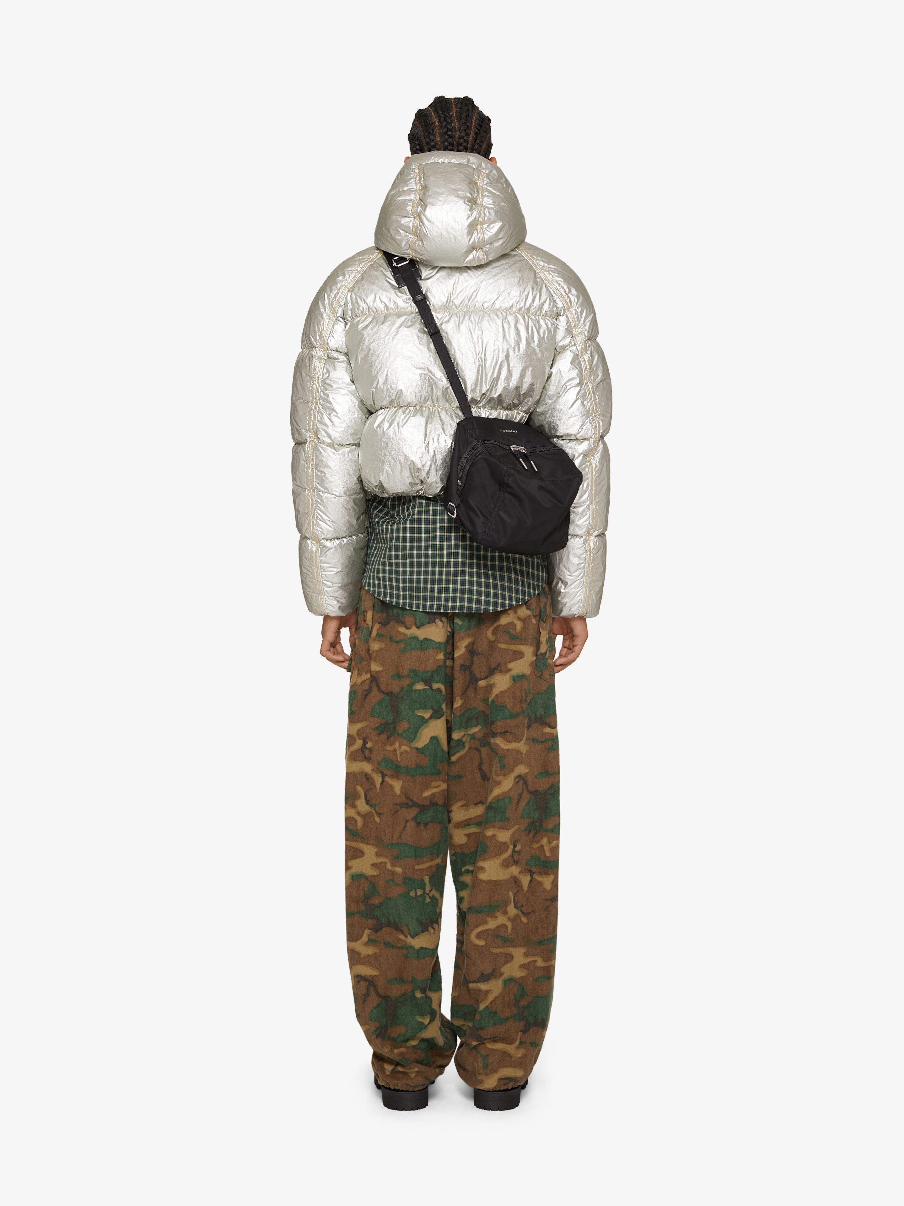 LAMINATED HOODED PUFFER - 4