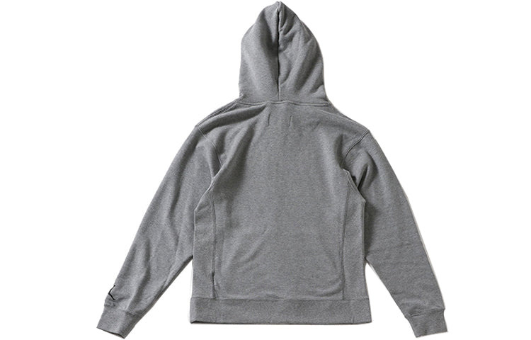 Men's Air Jordan 4 J Lgc Po Hoody Chest Printing Drawstring Gray CQ8292-091 - 2