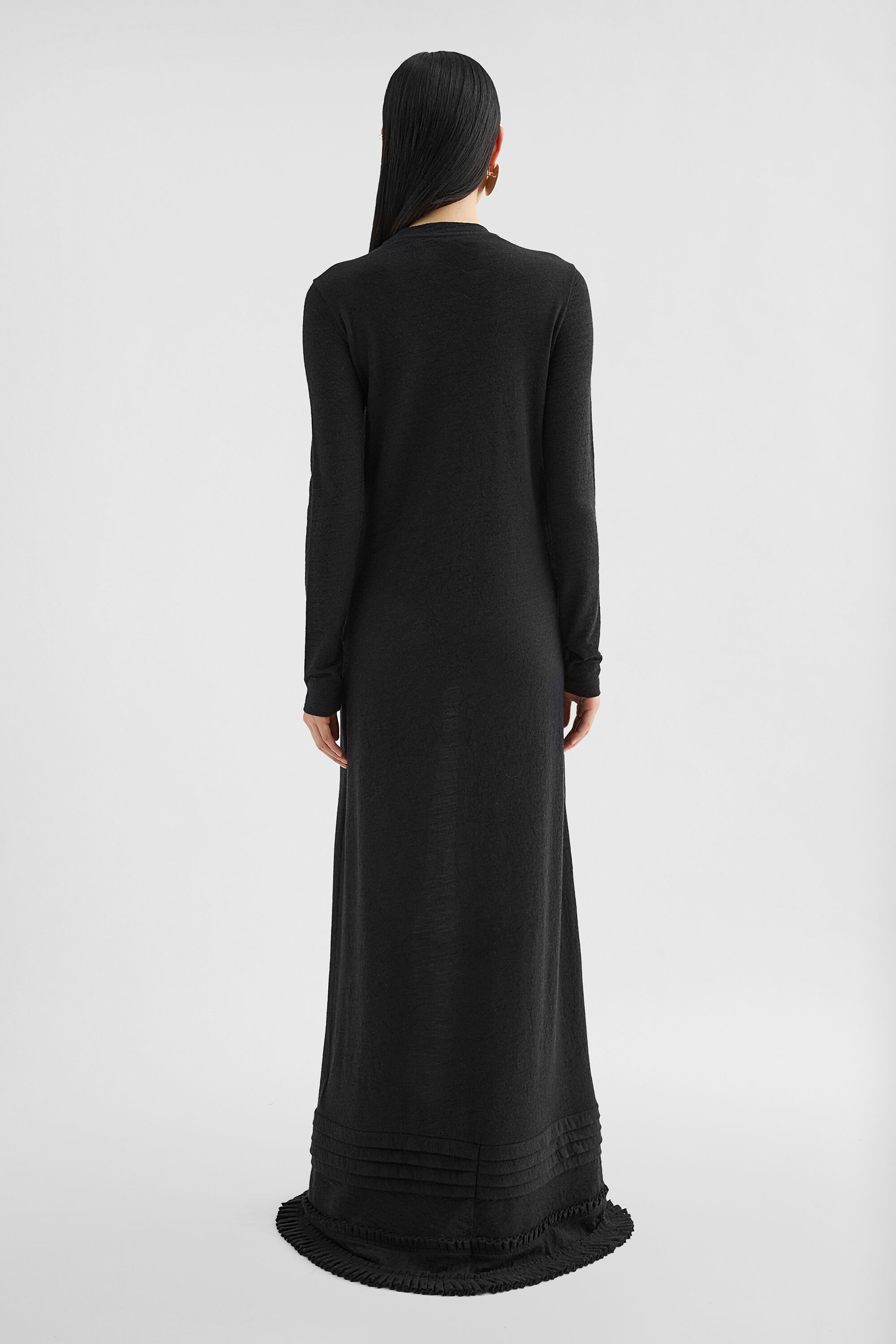 Wool Jersey Ruffle Dress - 6