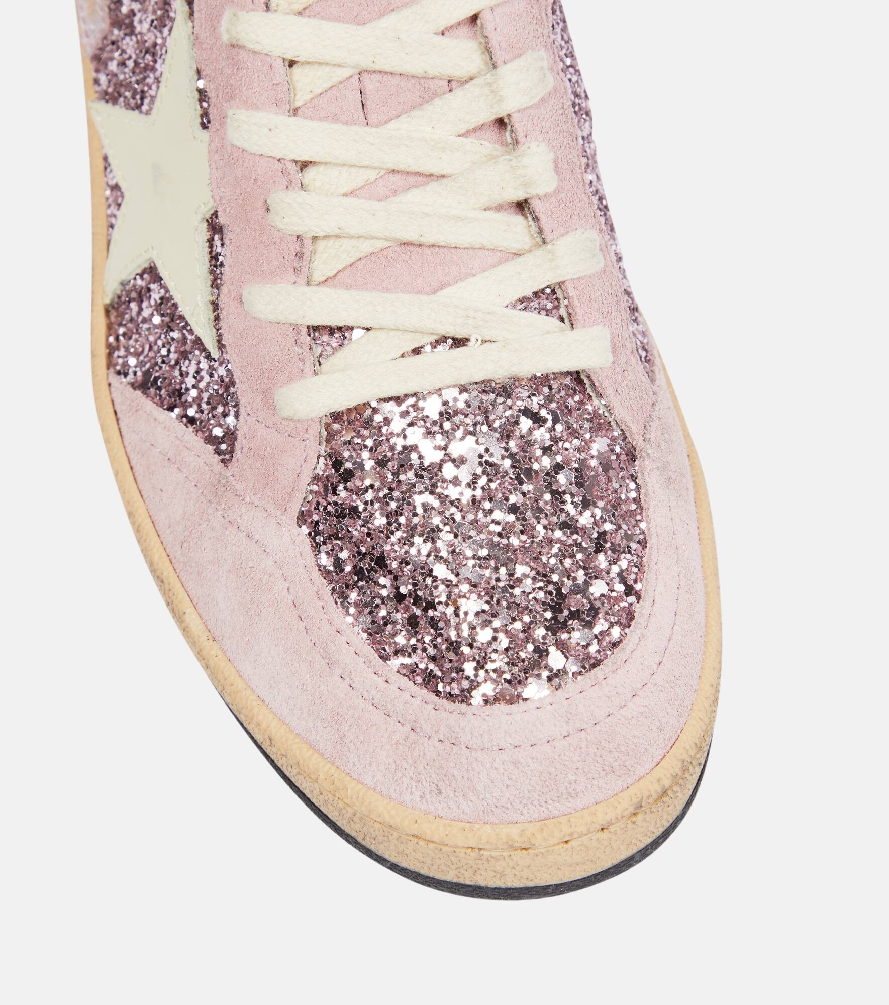 Ball Star glitter suede sneakers - 6