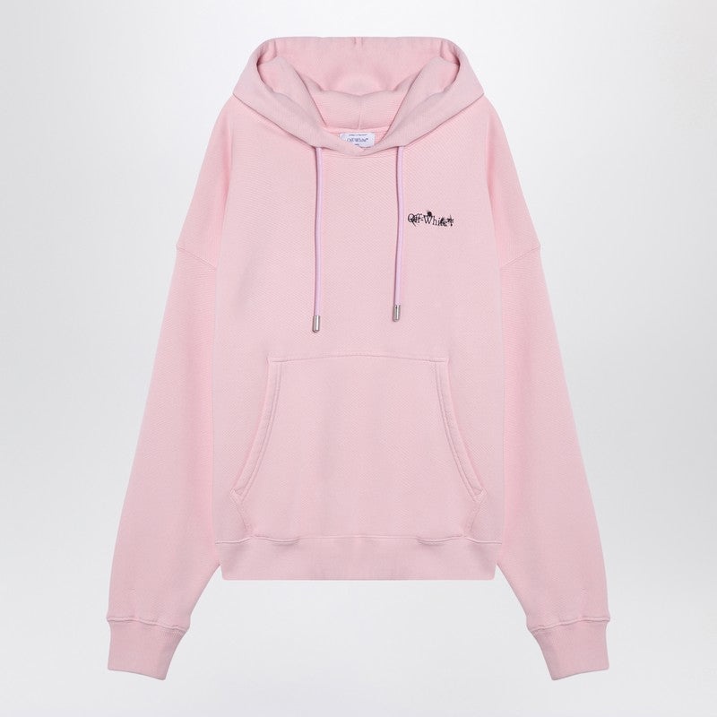 Off white pink hoodie mens best sale