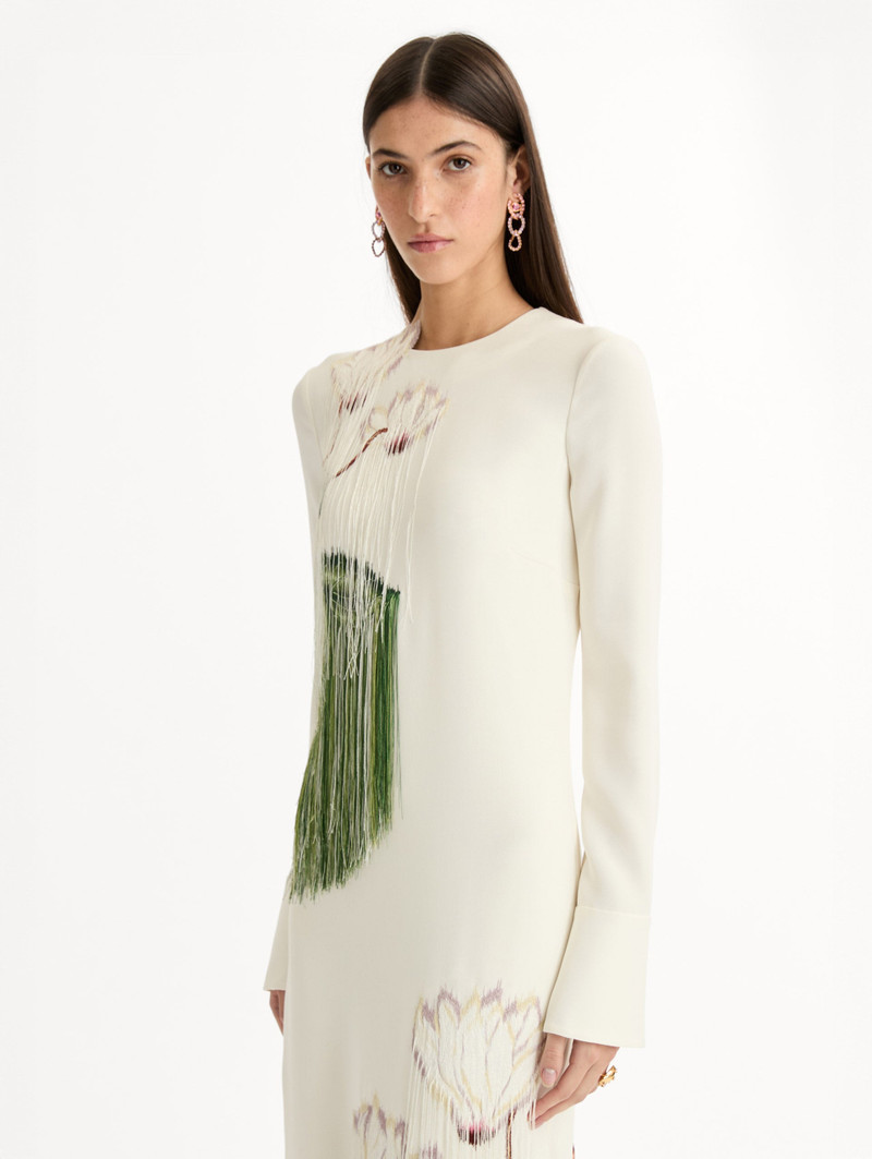 CHINÉ CYCLAMEN THREADWORK FRINGE CAFTAN 5