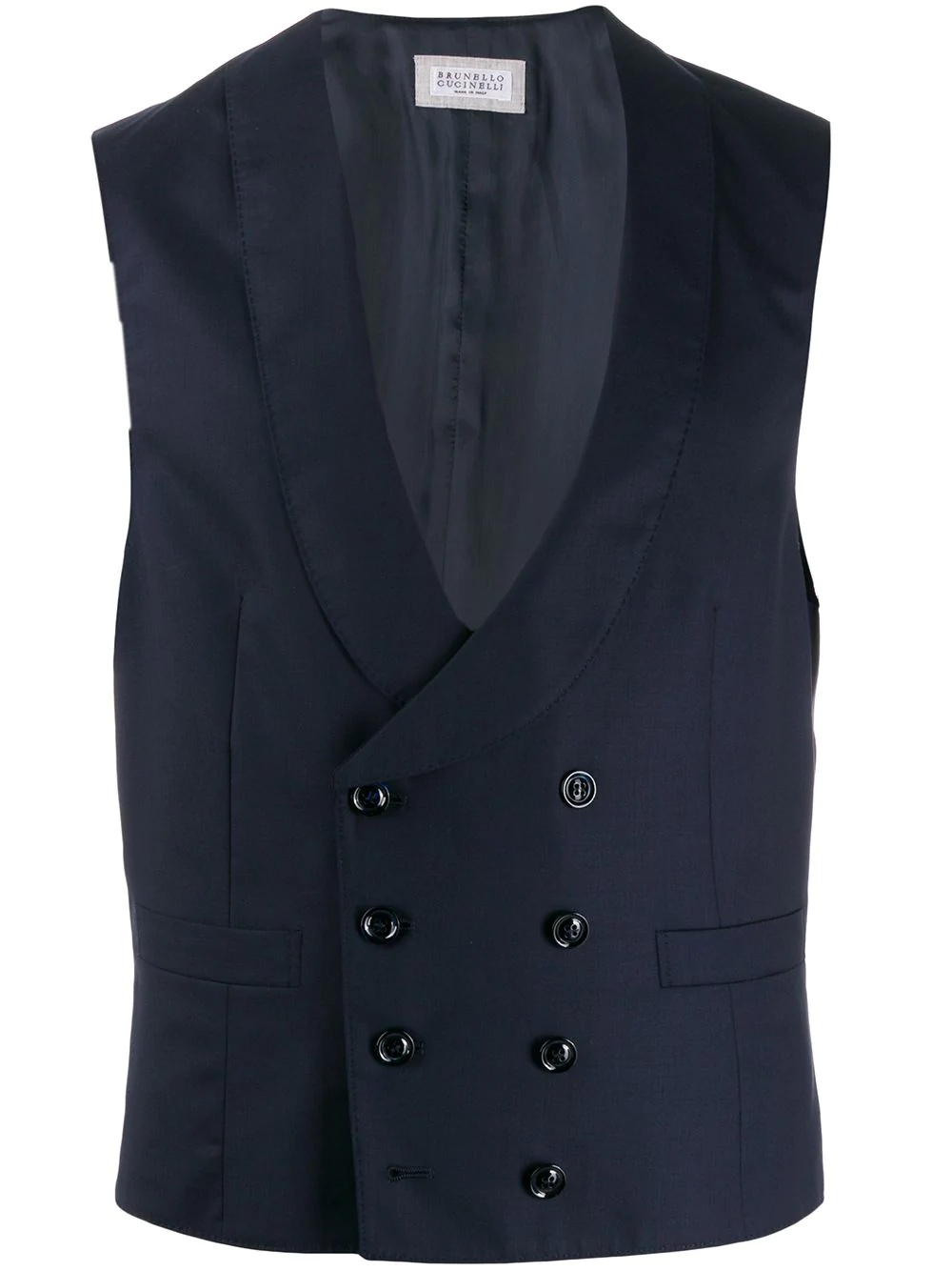 double buttoned sleeveless waistcoat - 1