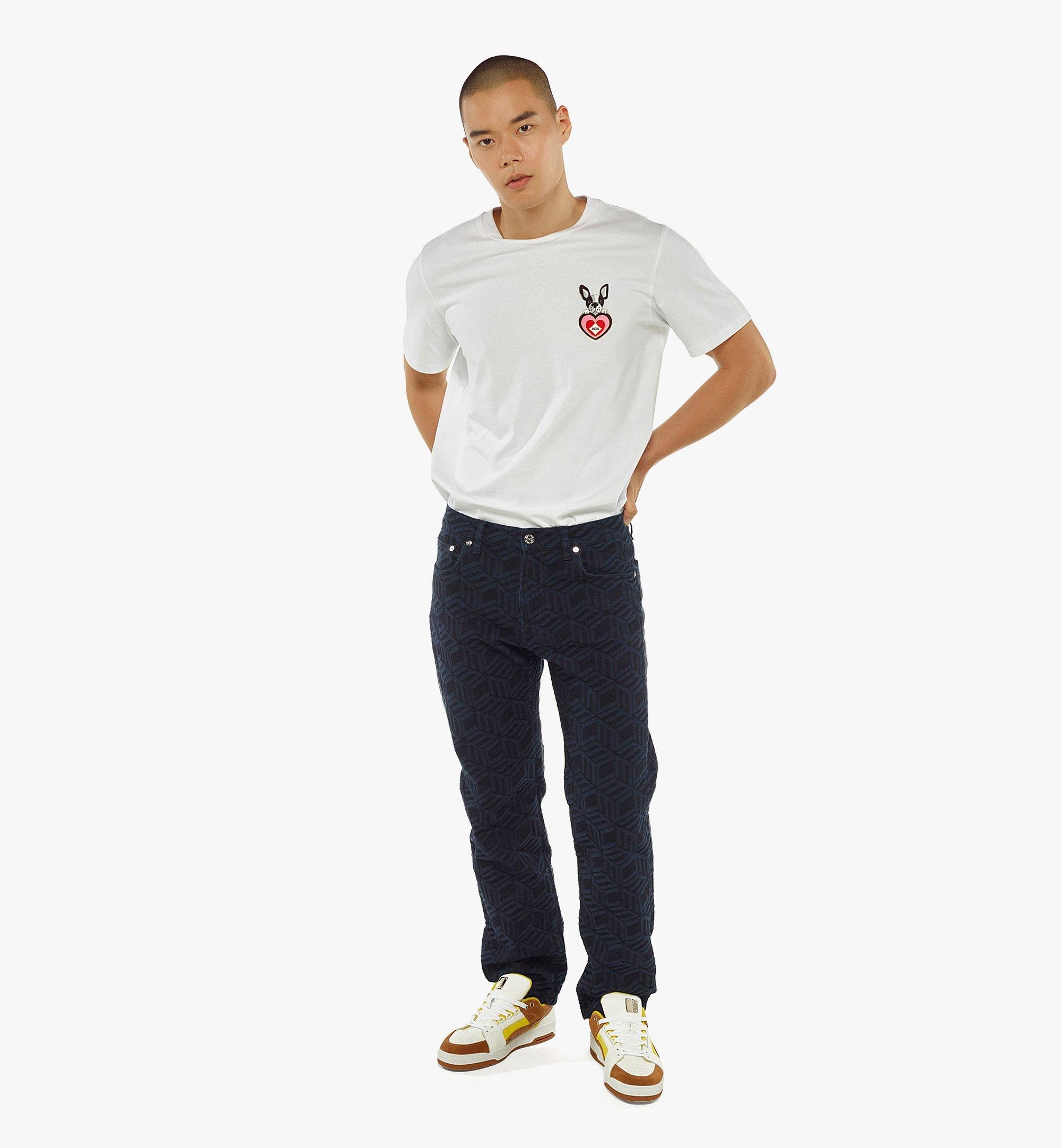 Men’s Cubic Monogram Denim Jeans in Sustainable Cotton - 2