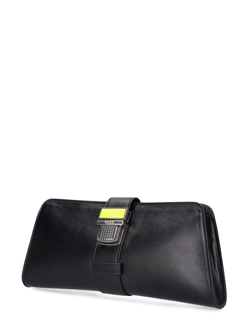 Clic elongated faux leather clutch - 3