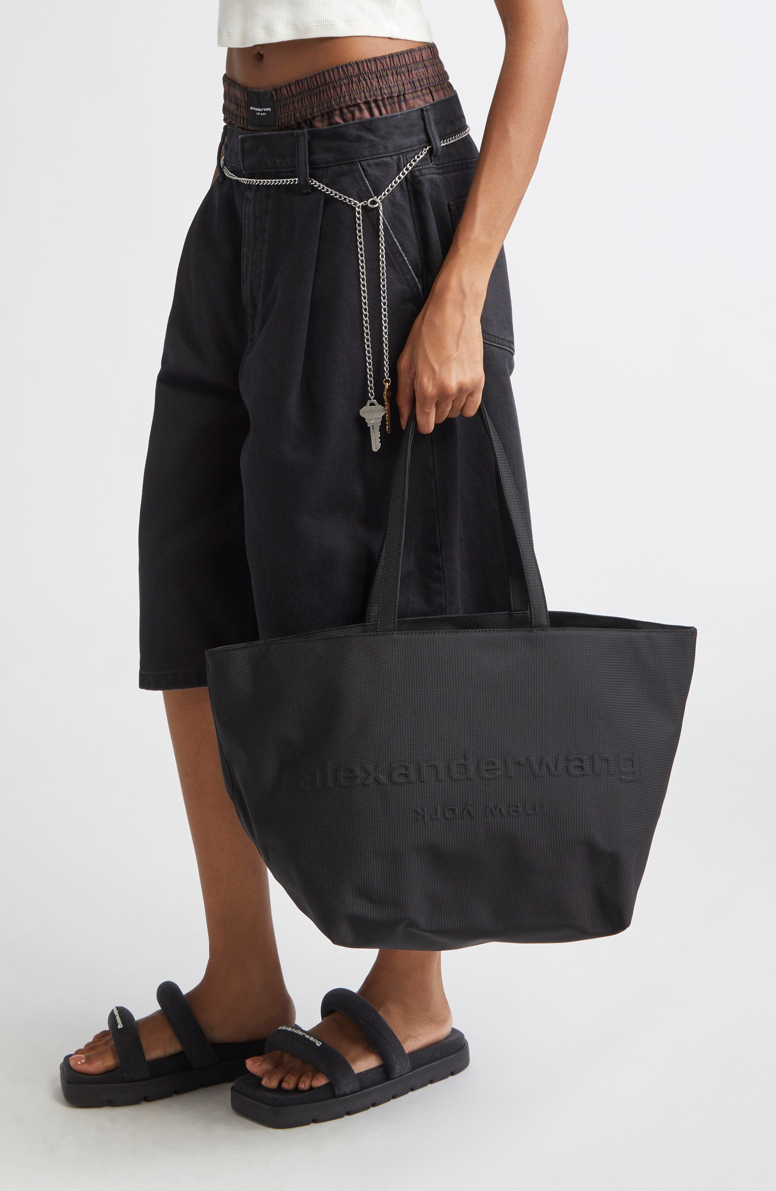 Alexander Wang Punch Nylon Canvas Tote in Black at Nordstrom - 3