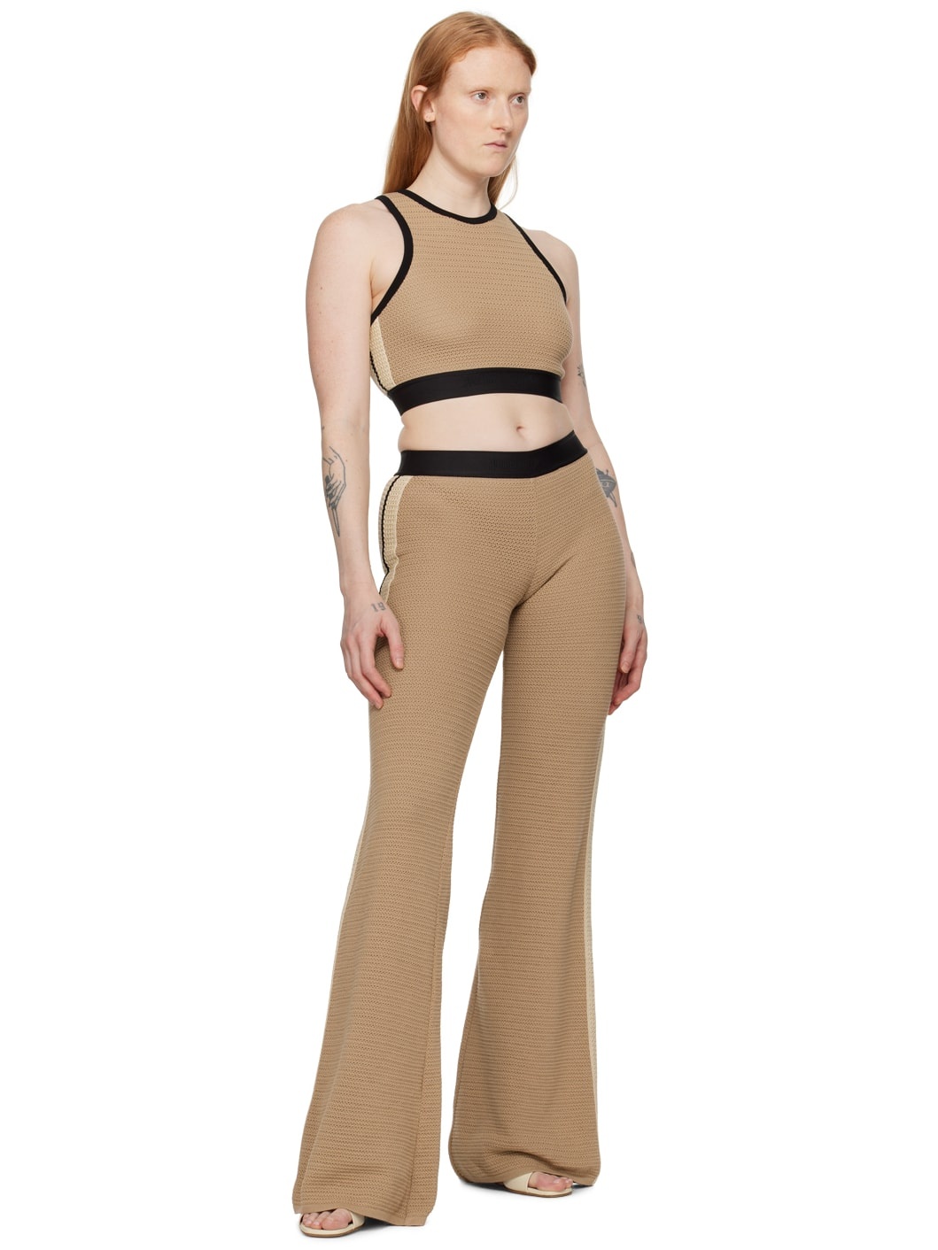 Taupe Cropped Tank Top - 4