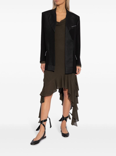 Victoria Beckham panelled cotton-blend  blazer outlook