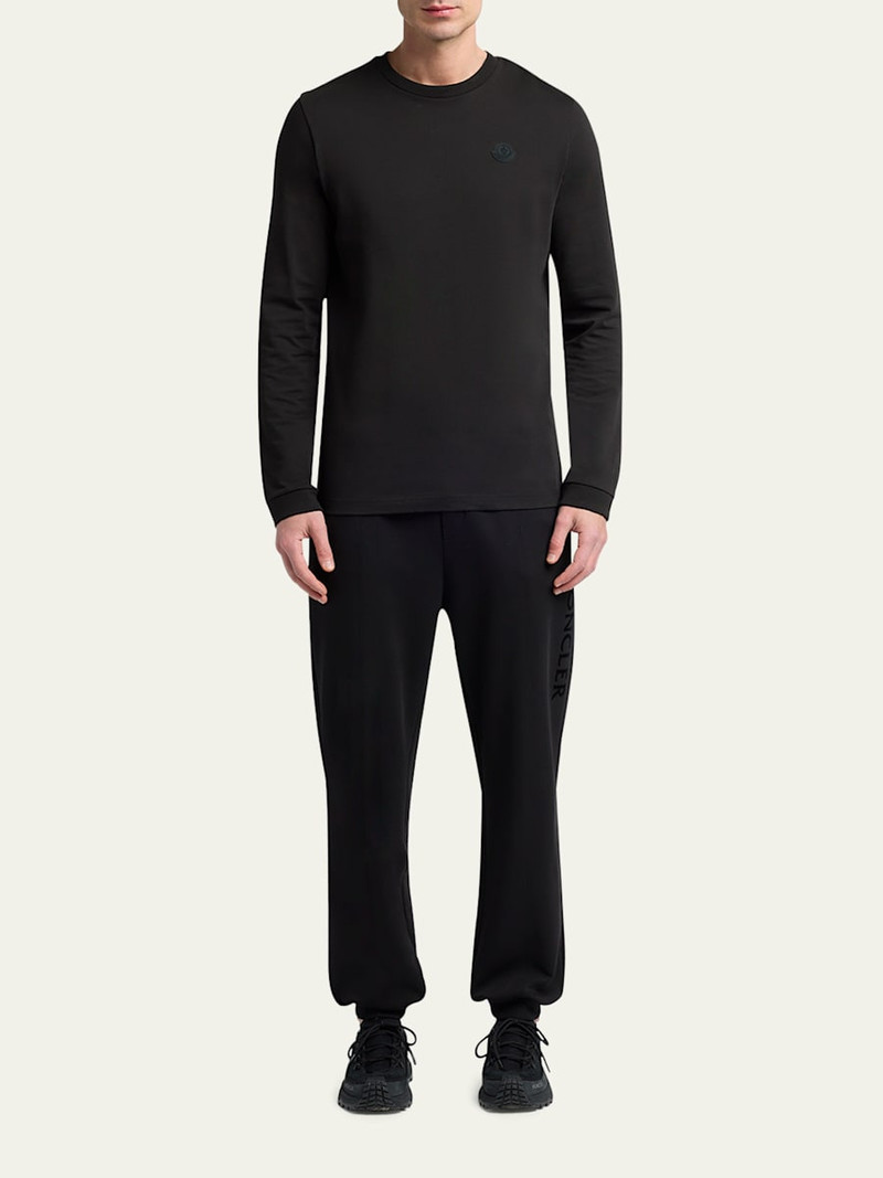 Moncler Men's Cotton Graffiti Logo Long-Sleeve T-Shirt outlook