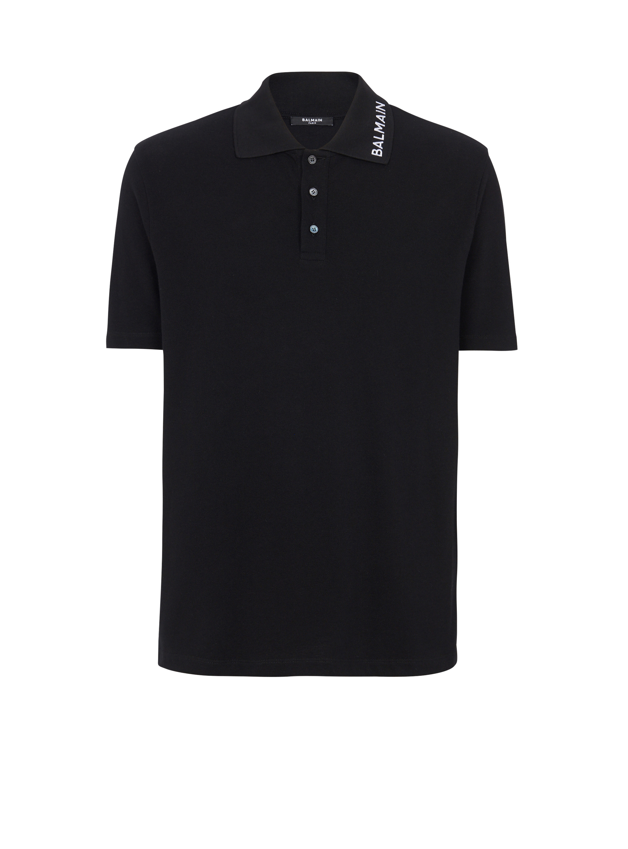 Balmain embroidered polo shirt - 1