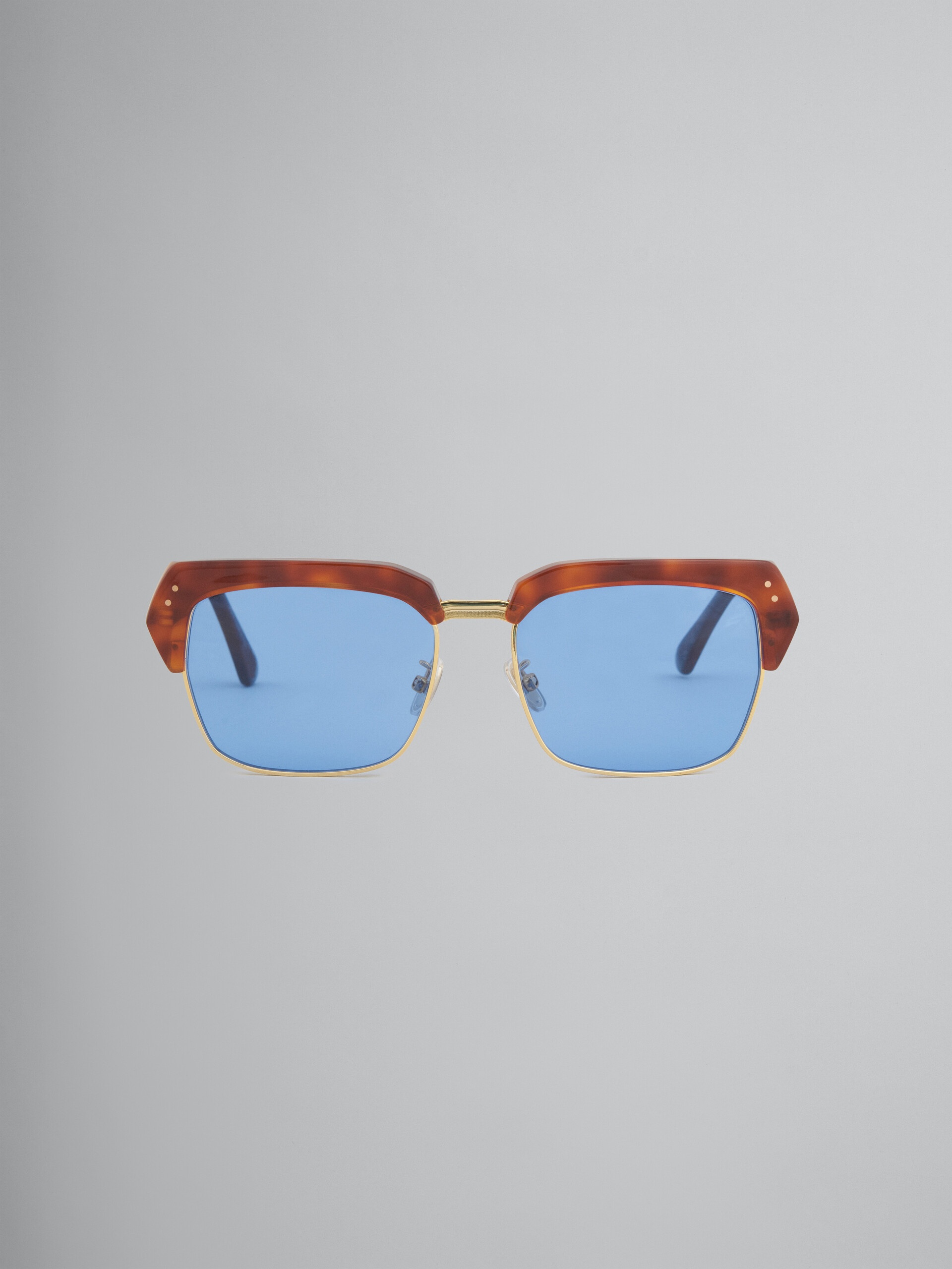BLUE THREE GORGES METAL AND ACETATE SUNGLASSES 1