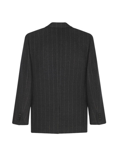 SAINT LAURENT pinstripe-pattern single-breasted blazer outlook