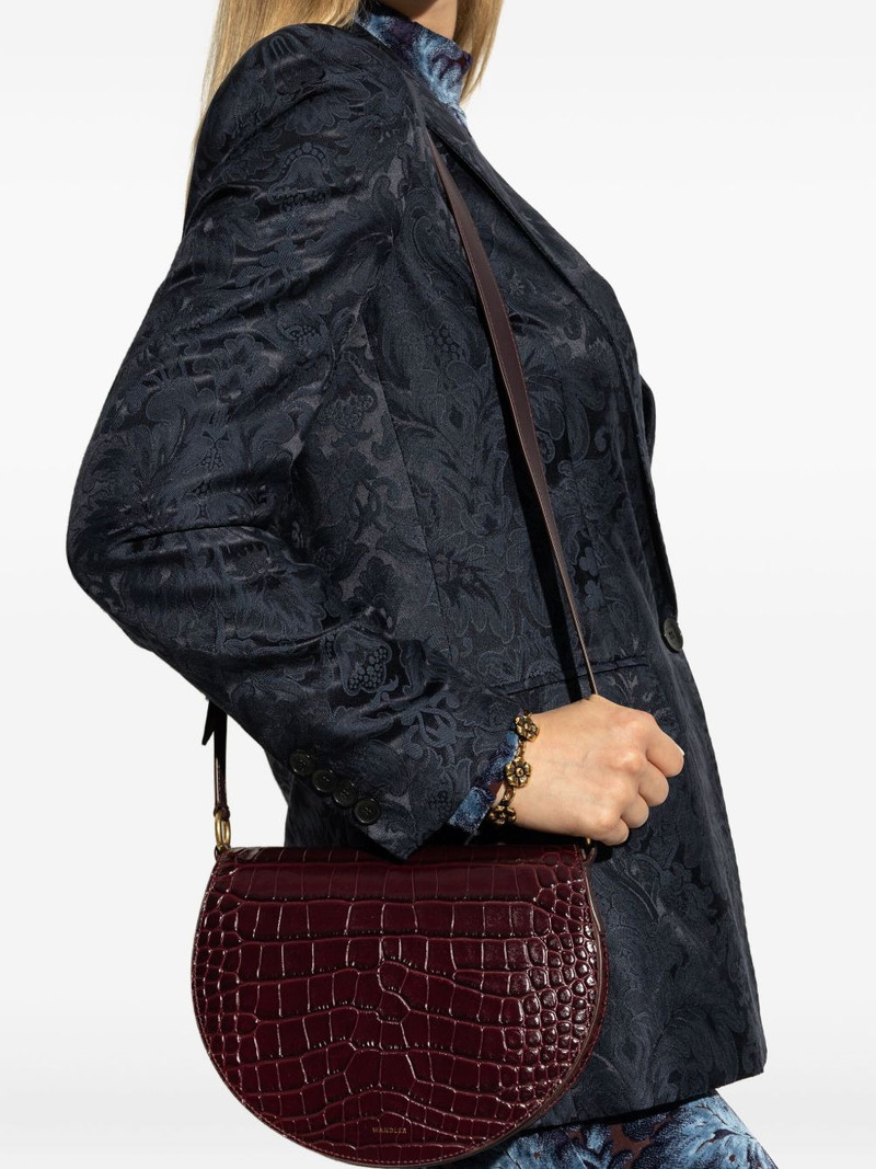 WANDLER Kate crocodile-embossed shoulder bag outlook