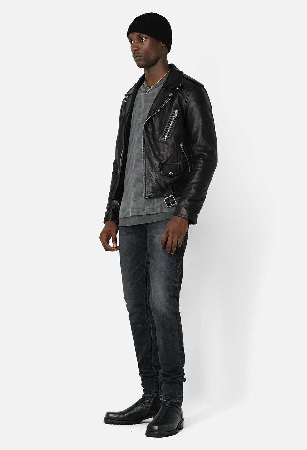 LEATHER MOTO JACKET - 4