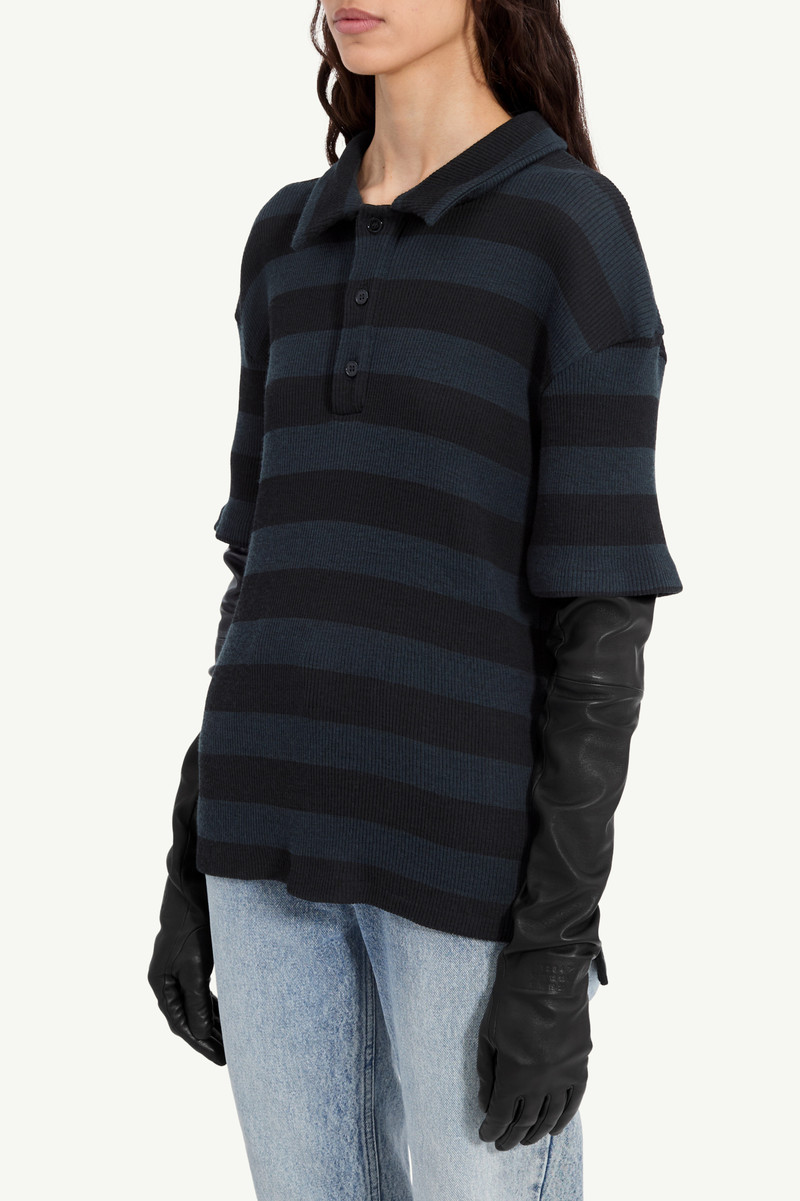 Ribbed polo top 4
