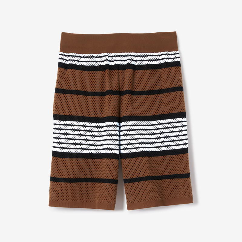 Stripe Print Nylon Shorts - 1