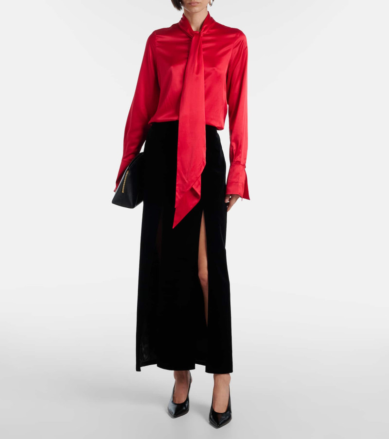 NINA RICCI Cotton velvet maxi skirt outlook