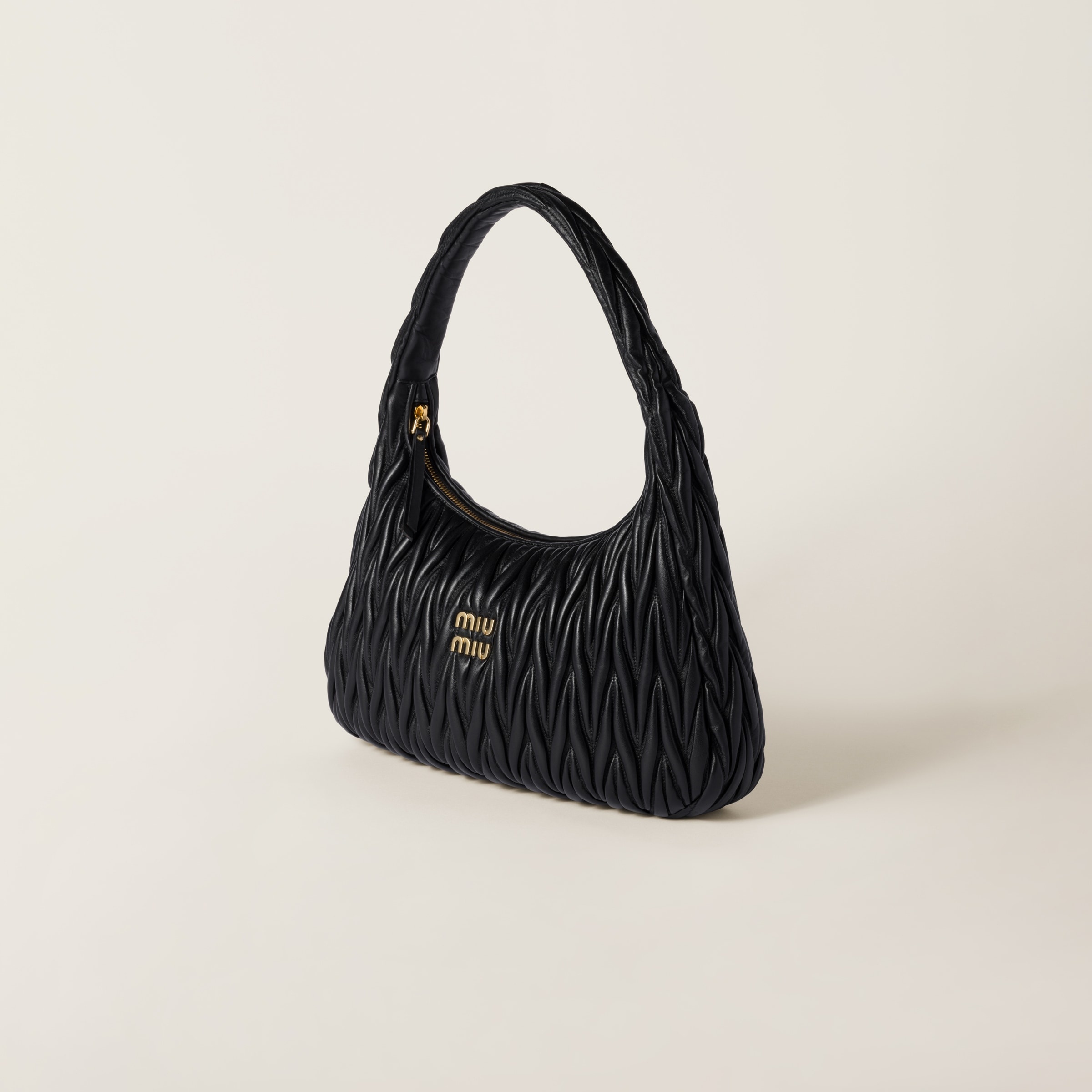 Wander matelassé nappa leather hobo bag - 2
